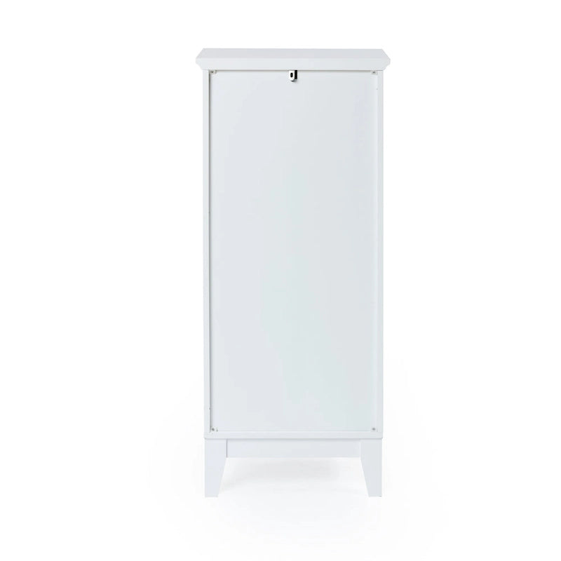 Mobiletto e tavolino da bagno sottile in MDF bianco
