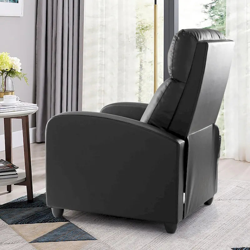 Poltrona Reclinabile Push-Back – Tessuto, Posto Singolo (Nero / Grigio / Rosso / Blu)