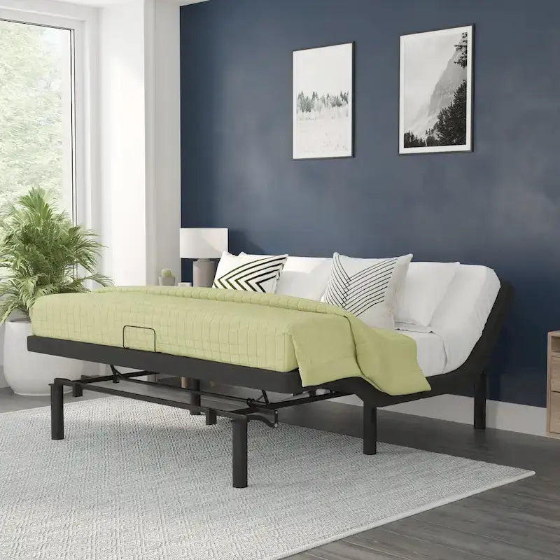 Base letto regolabile motorizzata nera con telecomando wireless – 1 o 2 persone