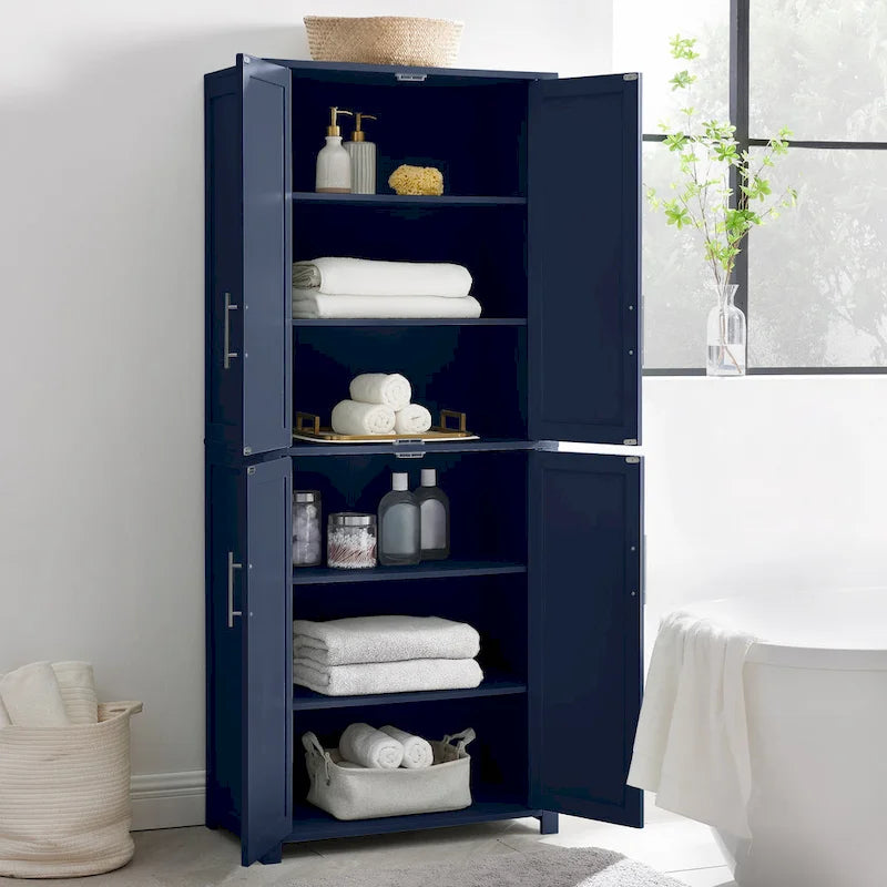 Dispensa alta da cucina con ripiani regolabili stile Shaker