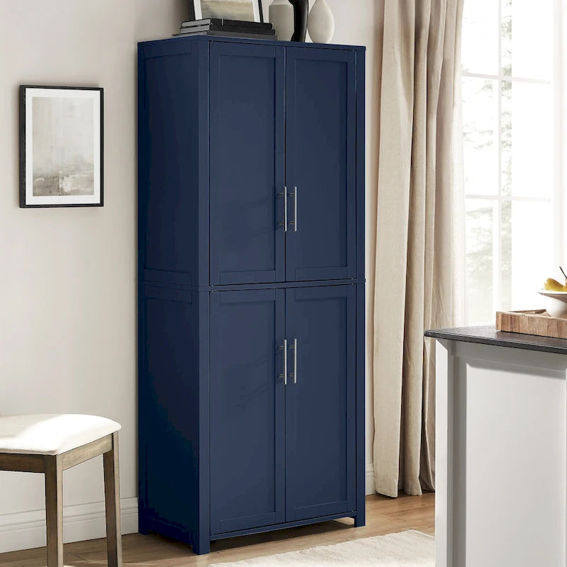 Dispensa alta da cucina con ripiani regolabili stile Shaker