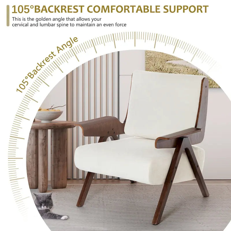 Poltrona di design in tessuto Grigio/Blu/Verde/Bianco/Giallo, stile moderno di metà secolo, seduta singola, gambe in rovere