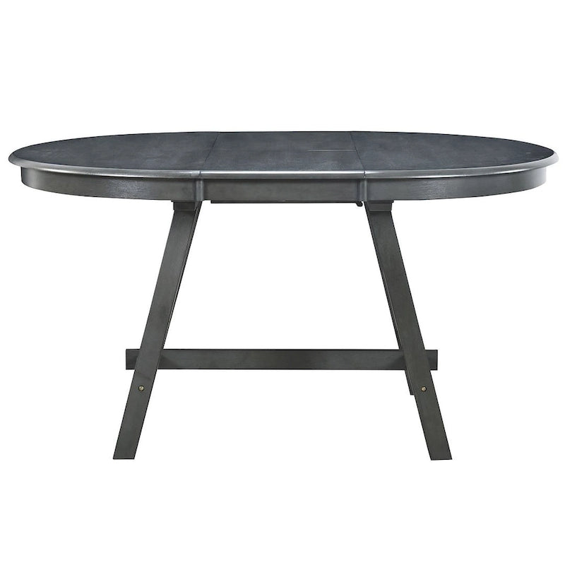 Set tavolo da pranzo allungabile in legno naturale/grigio, stile moderno, 4-5 posti a sedere