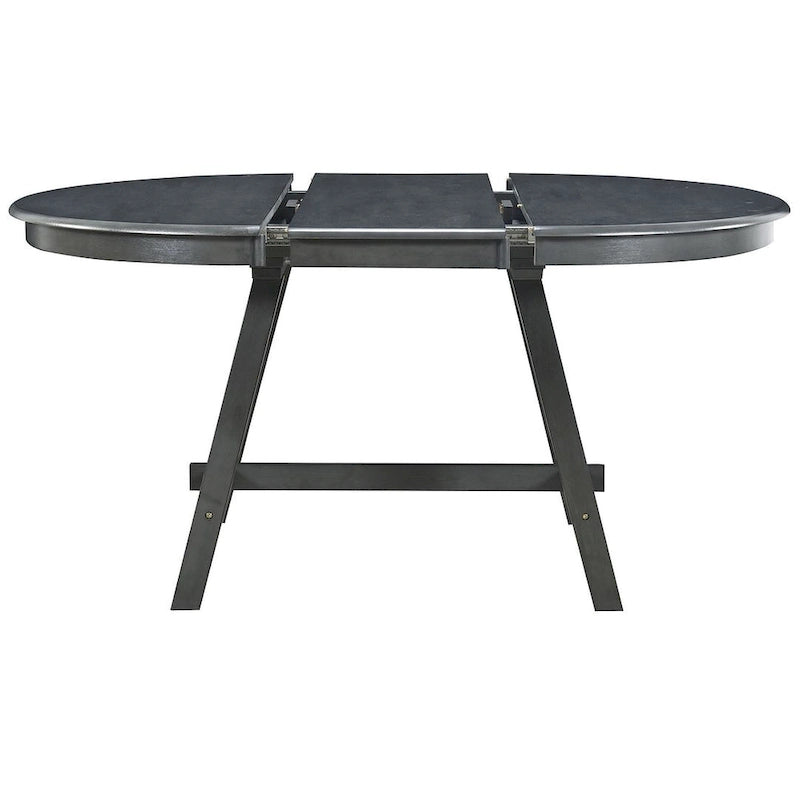 Set tavolo da pranzo allungabile in legno naturale/grigio, stile moderno, 4-5 posti a sedere