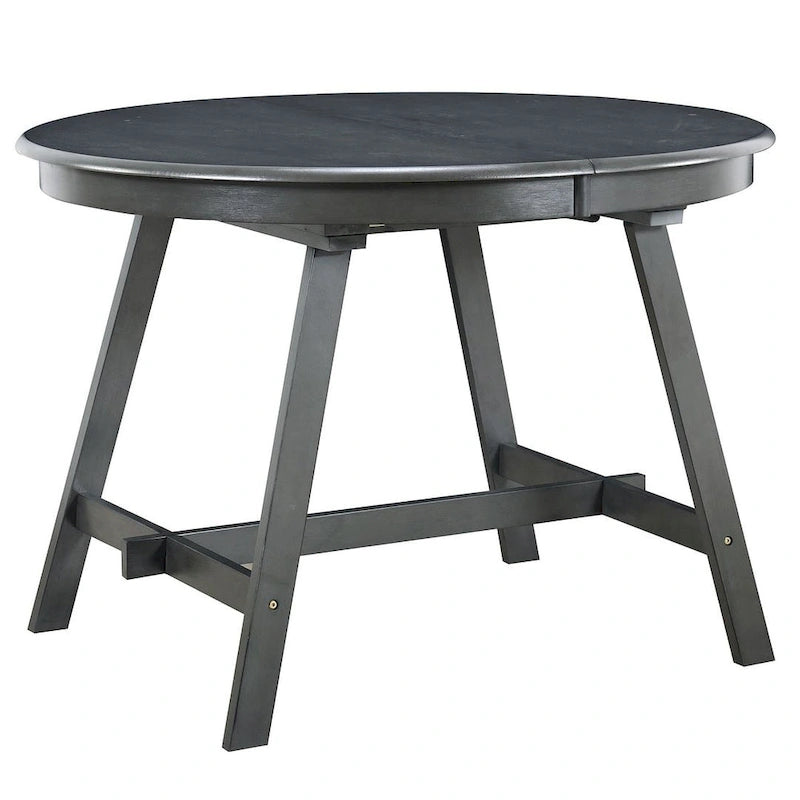 Set tavolo da pranzo allungabile in legno naturale/grigio, stile moderno, 4-5 posti a sedere