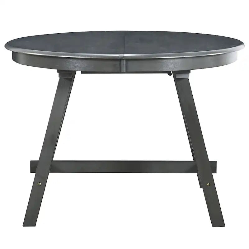 Set tavolo da pranzo allungabile in legno naturale/grigio, stile moderno, 4-5 posti a sedere
