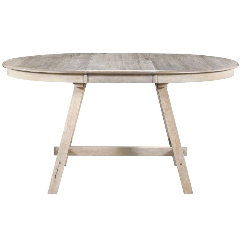 Set tavolo da pranzo allungabile in legno naturale/grigio, stile moderno, 4-5 posti a sedere