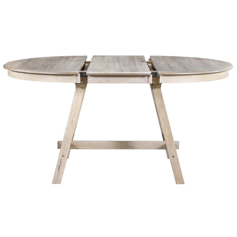 Set tavolo da pranzo allungabile in legno naturale/grigio, stile moderno, 4-5 posti a sedere