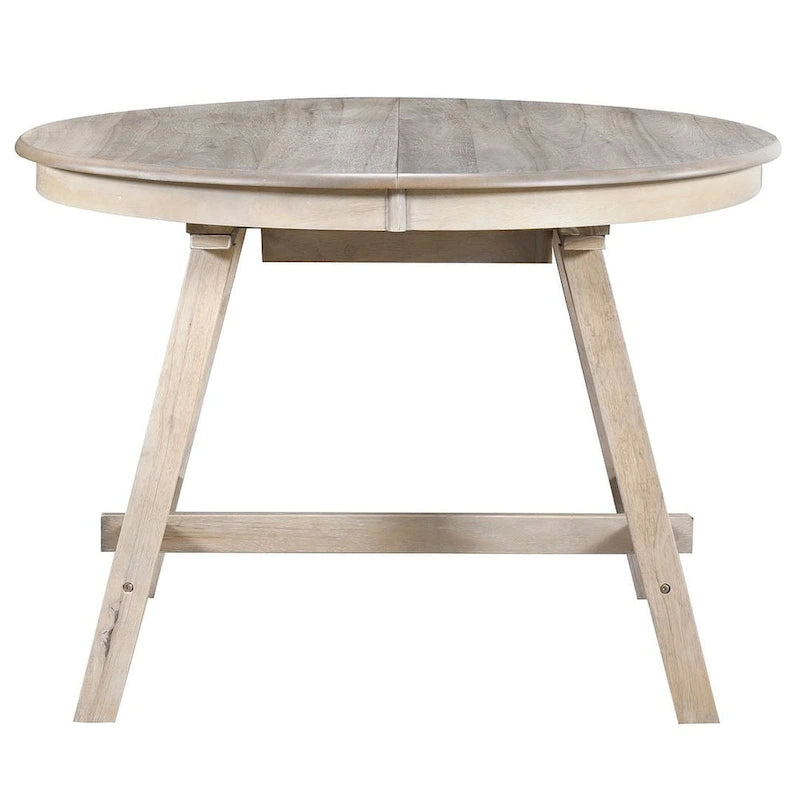 Set tavolo da pranzo allungabile in legno naturale/grigio, stile moderno, 4-5 posti a sedere