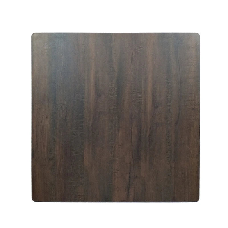 Tavolo da Pranzo Alto 42 con Gambe in Legno di Gomma e Piano in Laminato in Stile Moderno