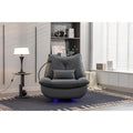 Poltrona reclinabile girevole a 270° con ricarica USB e altoparlante Bluetooth