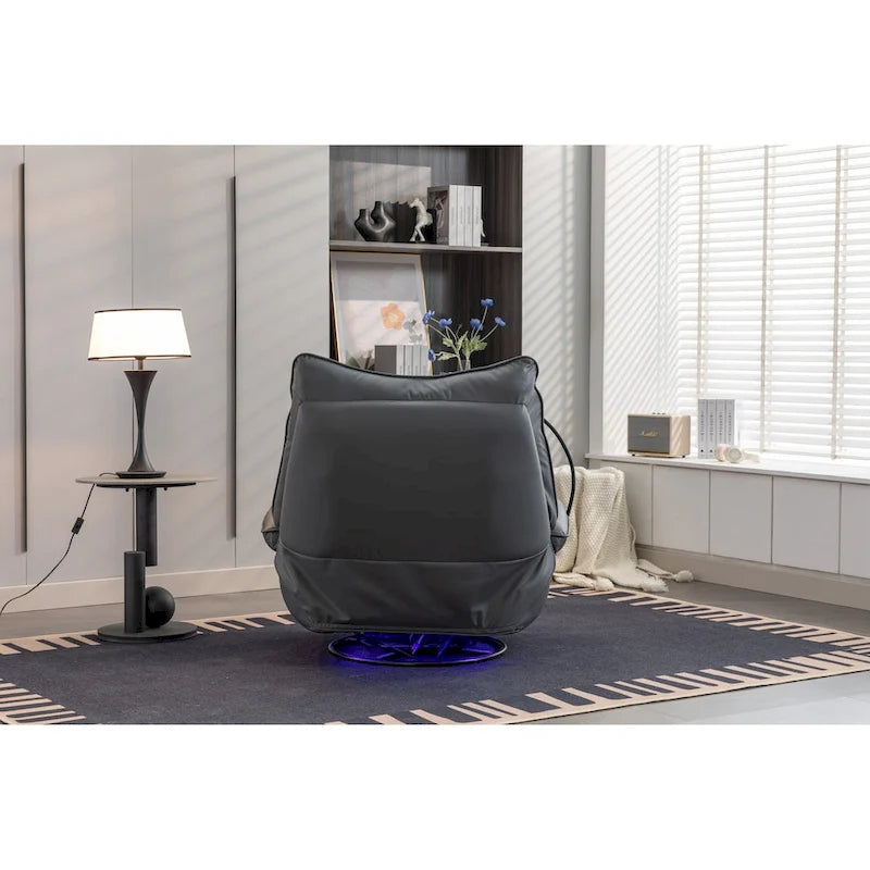 Poltrona reclinabile girevole a 270° con ricarica USB e altoparlante Bluetooth