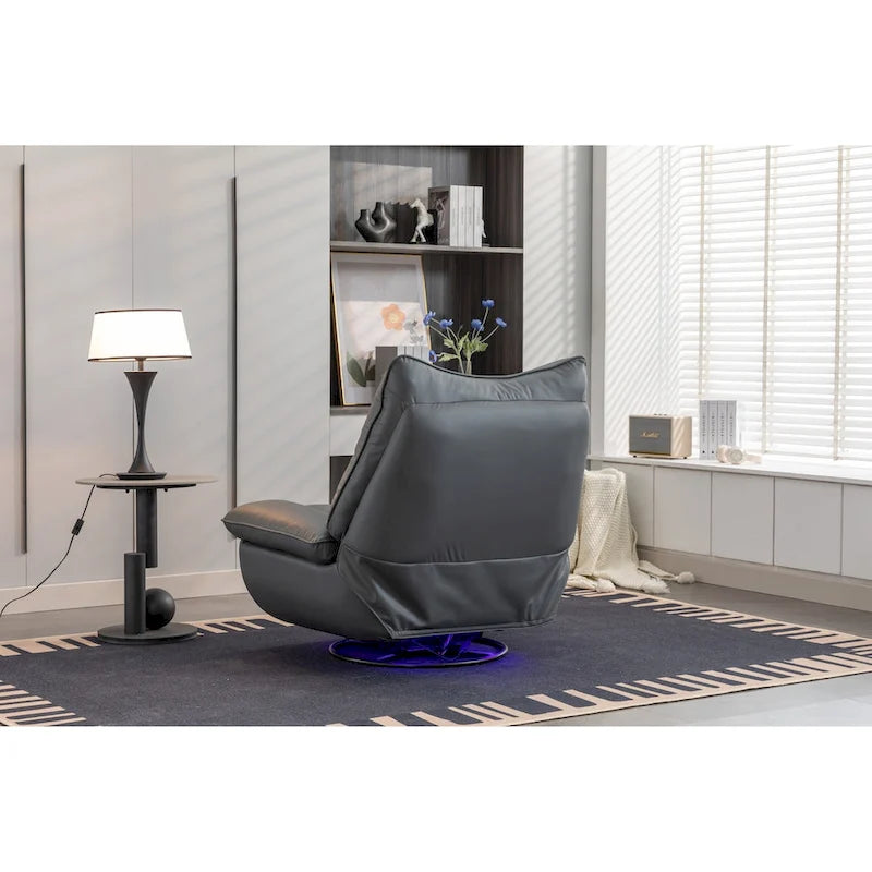 Poltrona reclinabile girevole a 270° con ricarica USB e altoparlante Bluetooth