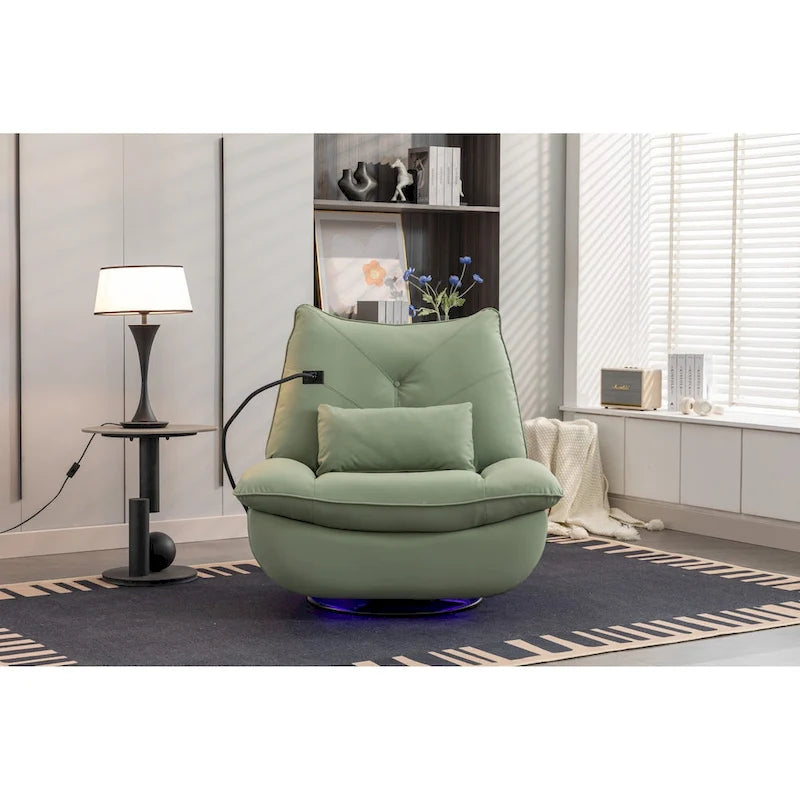 Poltrona reclinabile girevole a 270° con ricarica USB e altoparlante Bluetooth