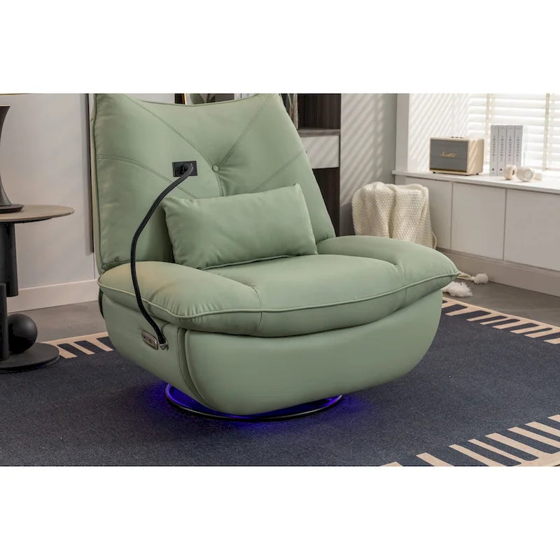 Poltrona reclinabile girevole a 270° con ricarica USB e altoparlante Bluetooth