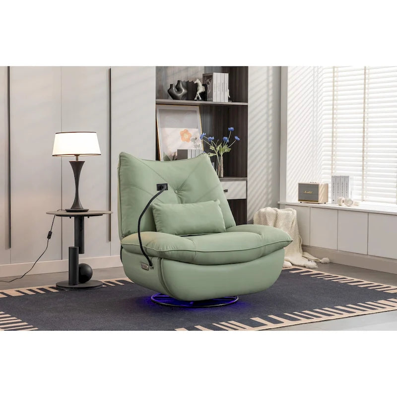 Poltrona reclinabile girevole a 270° con ricarica USB e altoparlante Bluetooth