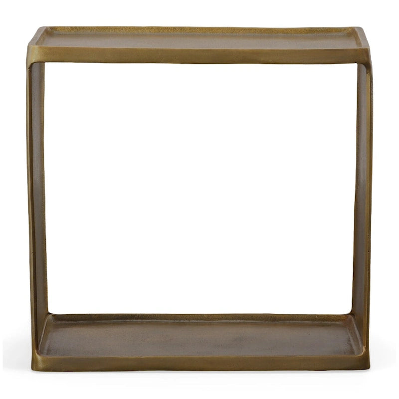 Tavolino Accent Industirale in Alluminio Fuso Ottone Anticato