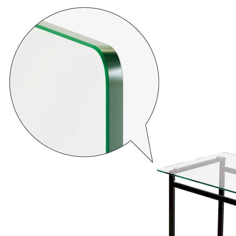 Tavolo da pranzo rettangolare in vetro, argento/nero/oro, 4-6 posti a sedere