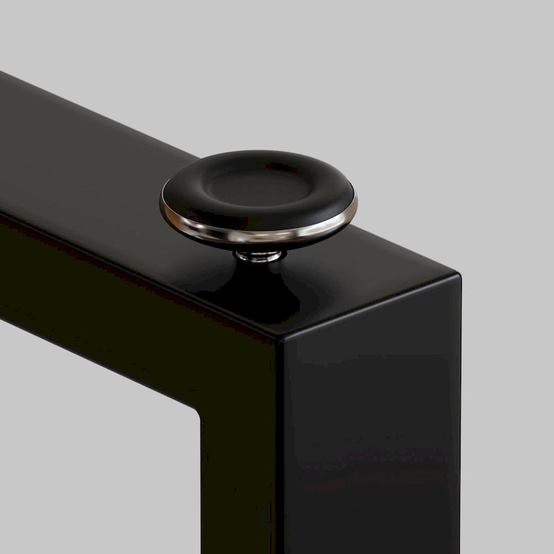 Tavolo da pranzo rettangolare in vetro, argento/nero/oro, 4-6 posti a sedere