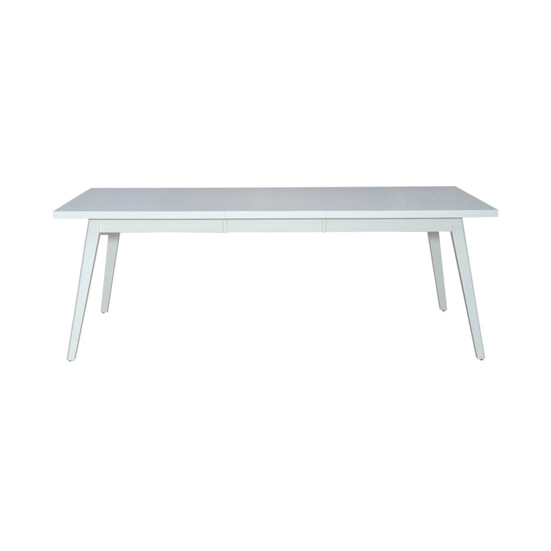 Set da pranzo rettangolare per 7 persone, bianco e nero, stile rustico