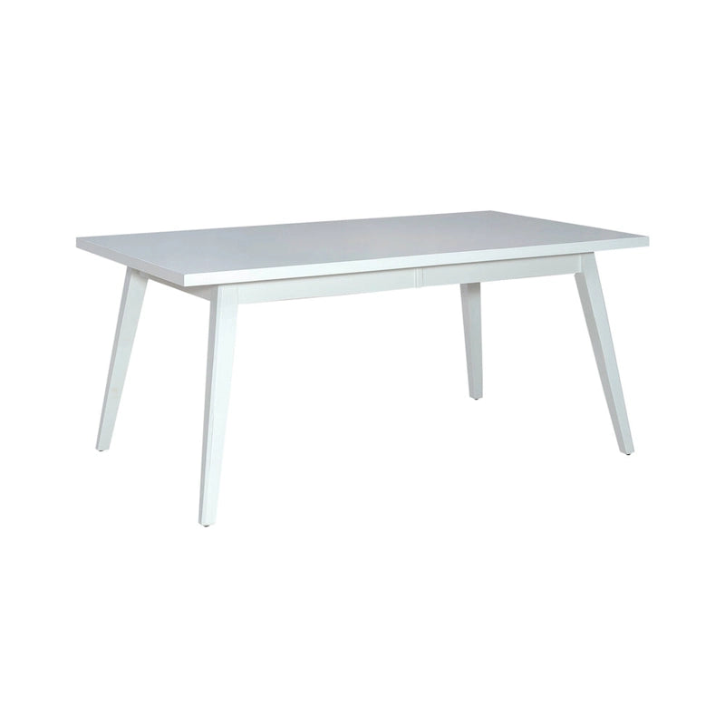 Set da pranzo rettangolare per 7 persone, bianco e nero, stile rustico
