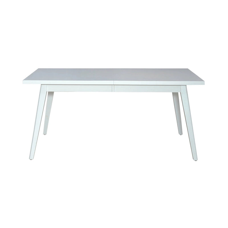 Set da pranzo rettangolare per 7 persone, bianco e nero, stile rustico