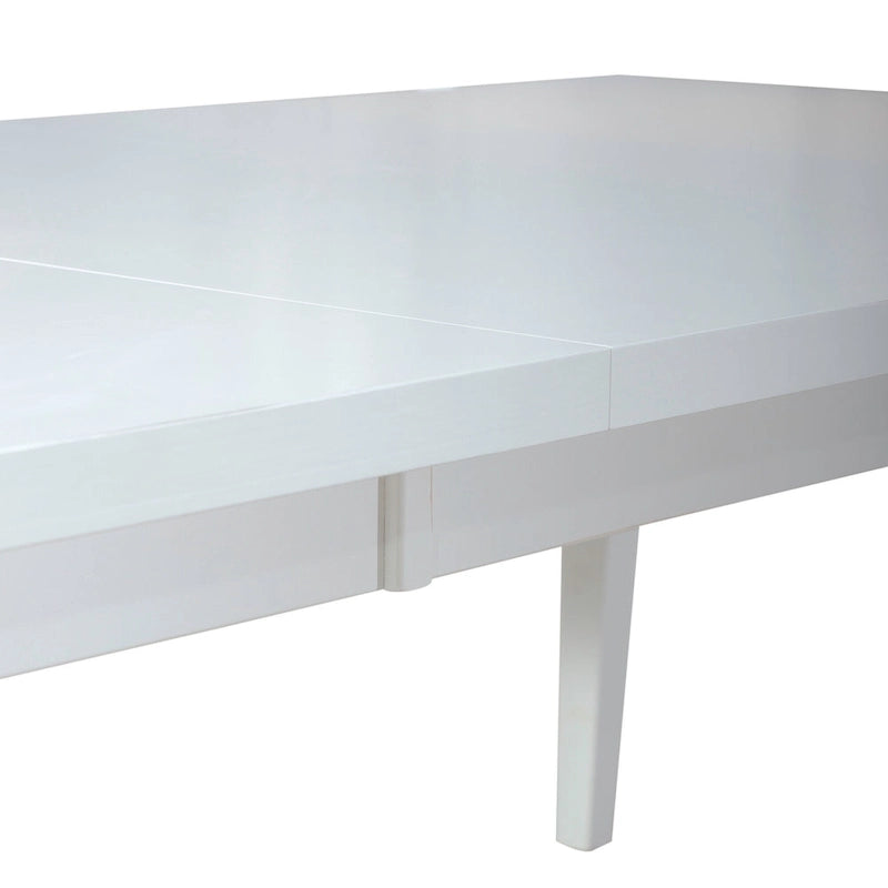 Set da pranzo rettangolare per 7 persone, bianco e nero, stile rustico