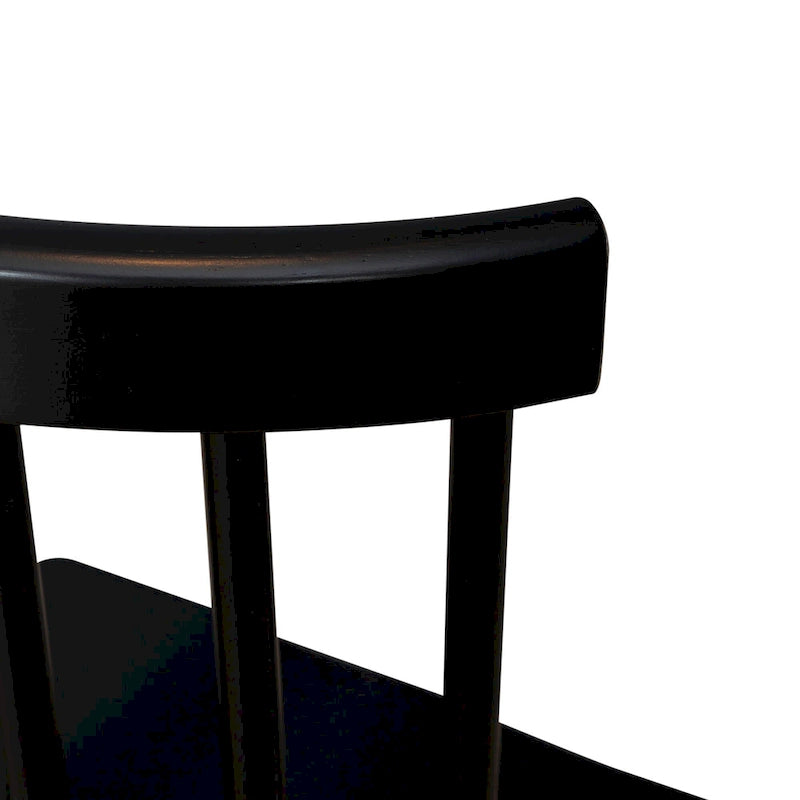 Set da pranzo rettangolare per 7 persone, bianco e nero, stile rustico
