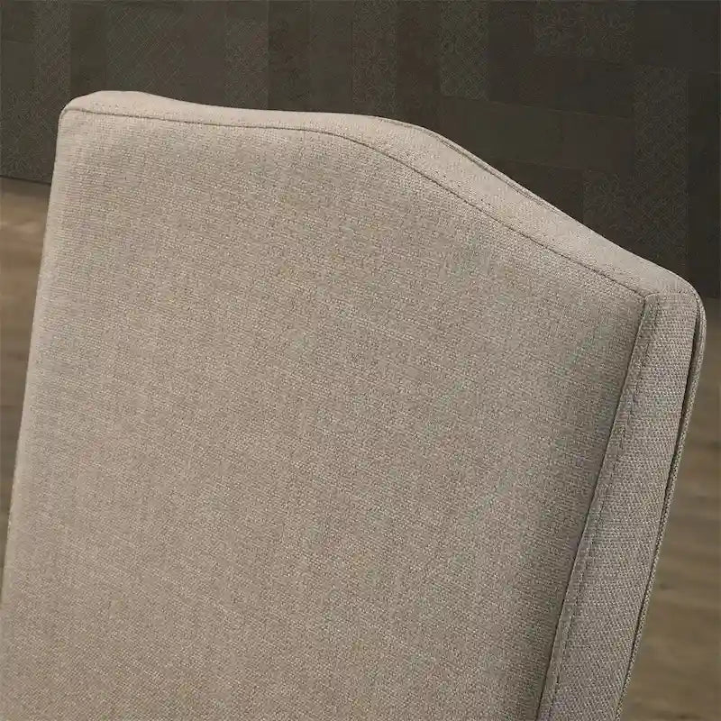 Sedie da pranzo con rivestimento color cuoio e borchie, struttura in legno grigio anticato, set da 2