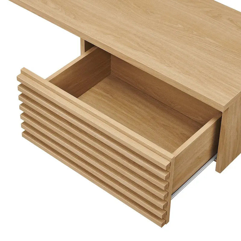 Scrivania ad angolo a parete per ufficio, 1 persona, color Carbone / Rovere / Noce