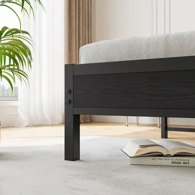 Letto a piattaforma grigio con testiera contenitore e stazione di ricarica, singolo/matrimoniale/queen, 1-2 persone