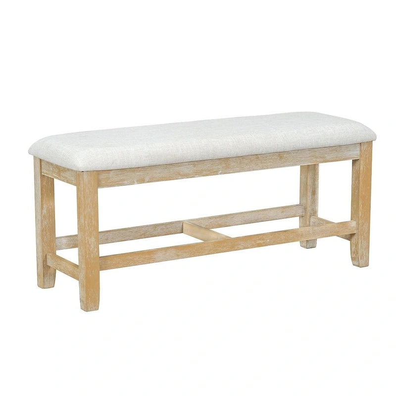 Set da pranzo country/rustico marrone scuro/naturale, 6 posti, allungabile