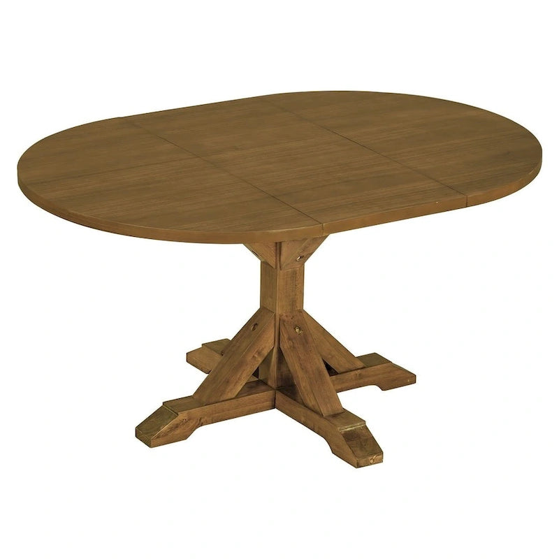 Set da pranzo country/rustico marrone scuro/naturale, 6 posti, allungabile